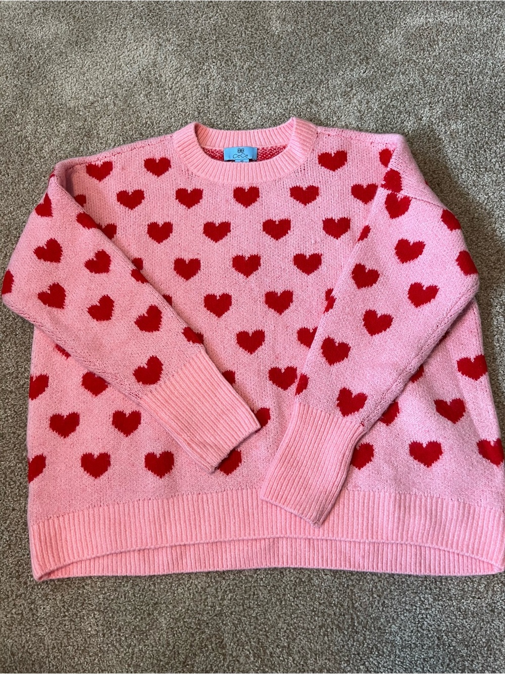 valentines heart sweater